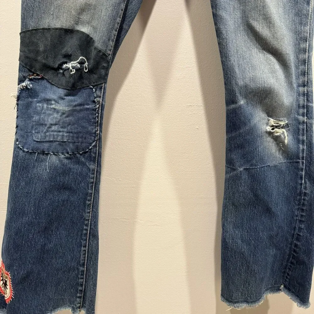 Levi's VTG Jeans 517 Big E Orange Tab Patches Bootcut 1969-1971 Talon Zip 32x34